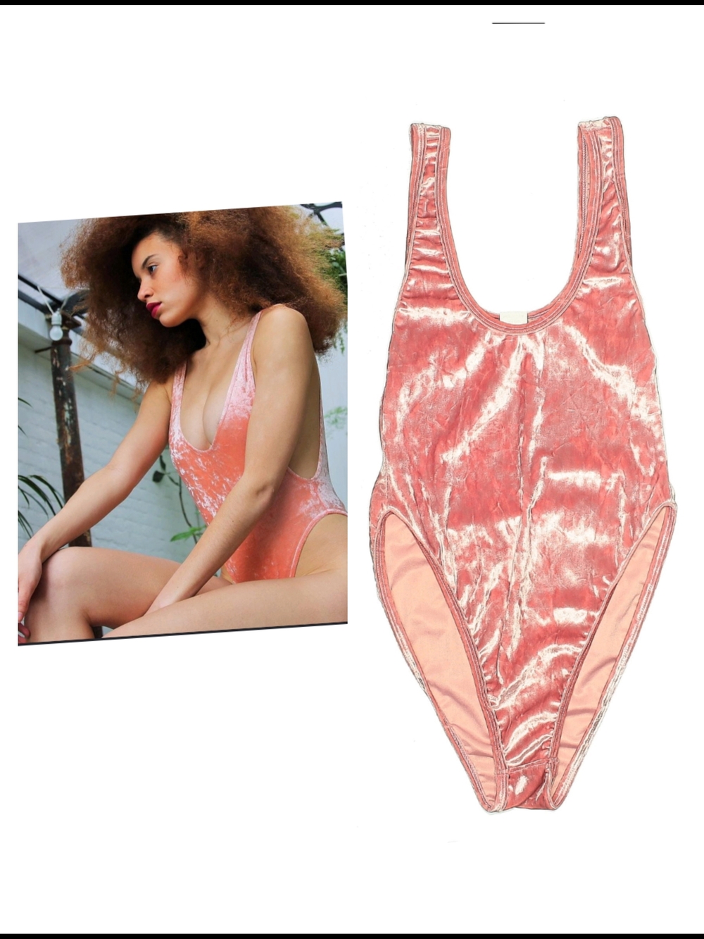 Velvet Pink Coral One-Piece Swimsuit